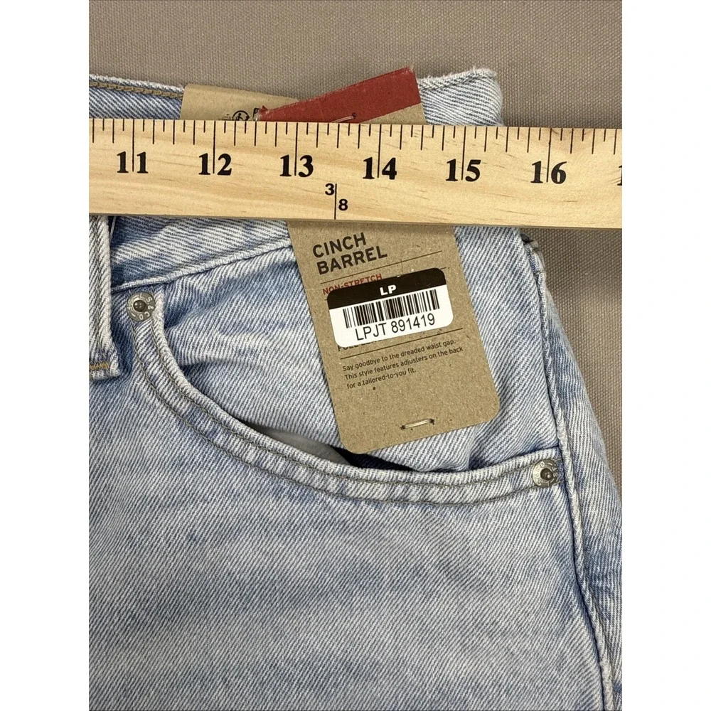 Levi's Cinch Barrel Jeans Womens 32x31 Blue Solid High Rise Loose Fit NWT
